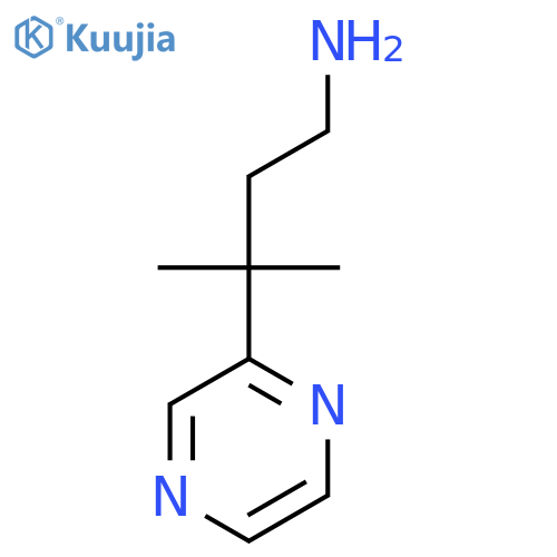 3-methyl-3-(pyrazin-2-yl)butan-1-amine structure