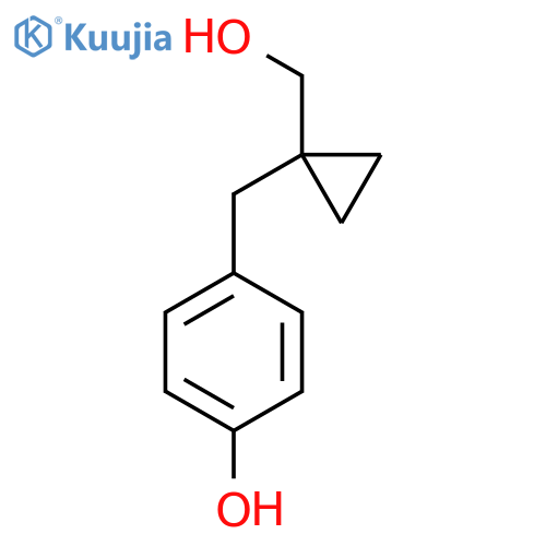 4-{1-(hydroxymethyl)cyclopropylmethyl}phenol structure