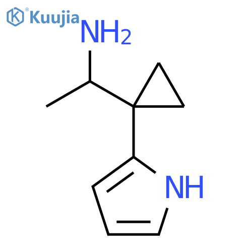 1-1-(1H-pyrrol-2-yl)cyclopropylethan-1-amine structure