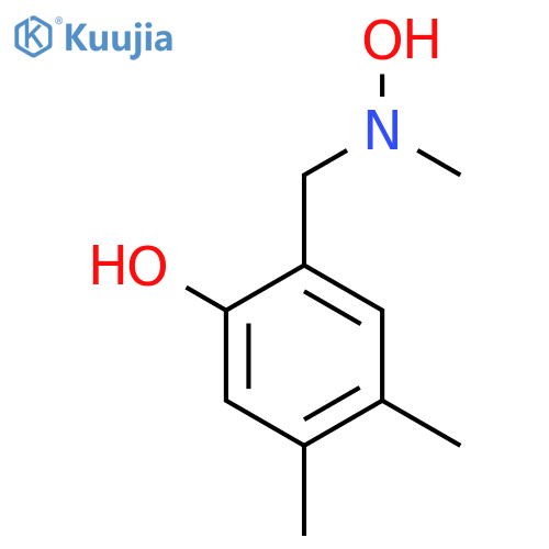 2-{hydroxy(methyl)aminomethyl}-4,5-dimethylphenol structure