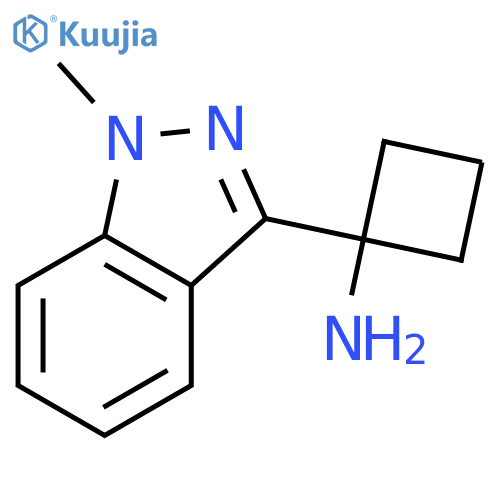 1-(1-methyl-1H-indazol-3-yl)cyclobutan-1-amine structure