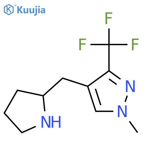 1-methyl-4-(pyrrolidin-2-yl)methyl-3-(trifluoromethyl)-1H-pyrazole structure