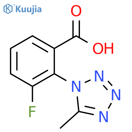 Benzoic acid, 3-fluoro-2-(5-methyl-1H-tetrazol-1-yl)- structure