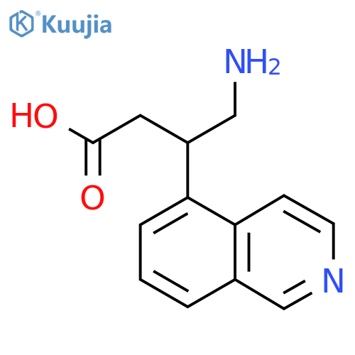 4-amino-3-(isoquinolin-5-yl)butanoic acid structure
