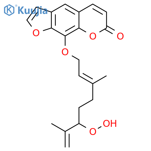 9-((6-Hydroperoxy-3,7-dimethylocta-2,7-dien-1-yl)oxy)-7H-furo[3,2-g]chromen-7-one structure