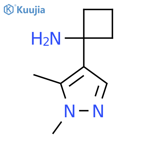 1-(1,5-dimethyl-1H-pyrazol-4-yl)cyclobutan-1-amine structure