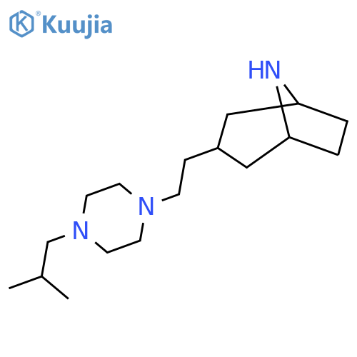 3-{2-[4-(2-Methylpropyl)piperazin-1-yl]ethyl}-8-azabicyclo[3.2.1]octane structure