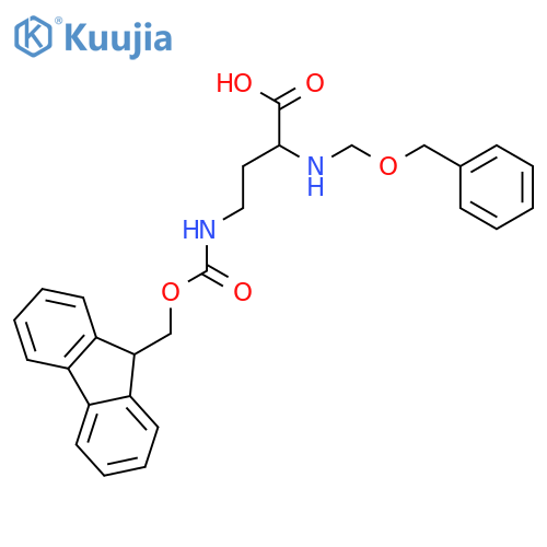 (S)-4-((((9H-Fluoren-9-yl)methoxy)carbonyl)amino)-2-(((benzyloxy)methyl)amino)butanoic acid structure