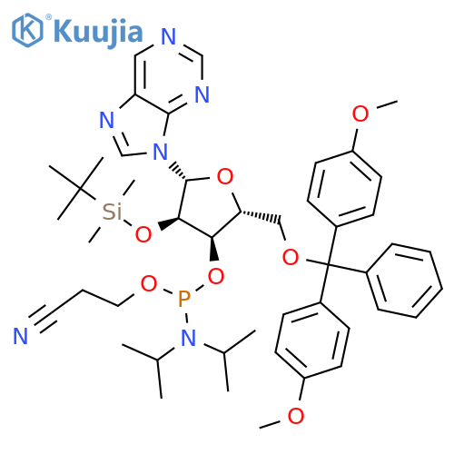 2'-O-tert-Butyldimethylsilyl-5-O-DMT-nebularine 3'-CE phosphoramidite structure