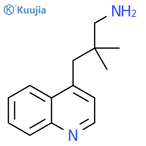2,2-dimethyl-3-(quinolin-4-yl)propan-1-amine structure