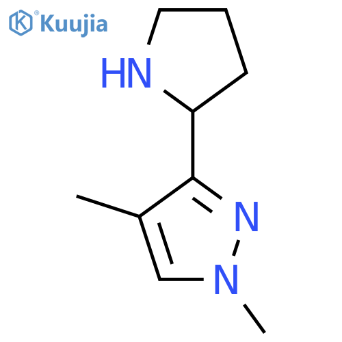 1,4-dimethyl-3-(pyrrolidin-2-yl)-1H-pyrazole structure