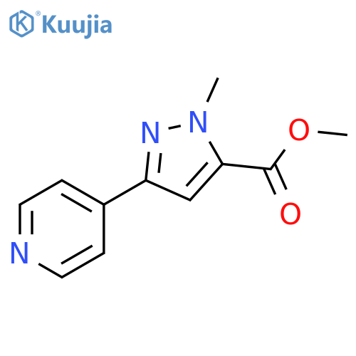 methyl 1-methyl-3-(pyridin-4-yl)-1H-pyrazole-5-carboxylate structure
