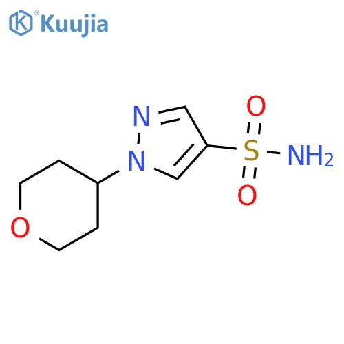 1-(oxan-4-yl)-1H-pyrazole-4-sulfonamide structure