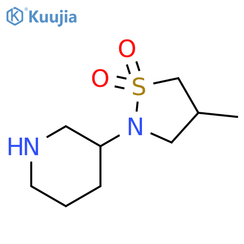 4-methyl-2-(piperidin-3-yl)-1lambda6,2-thiazolidine-1,1-dione structure