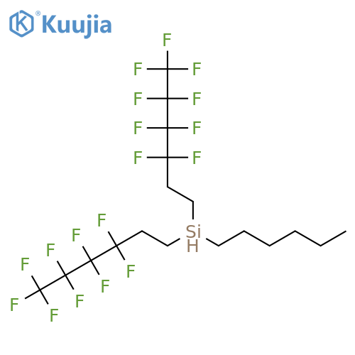 Silane, hexylbis(3,3,4,4,5,5,6,6,6-nonafluorohexyl)- structure