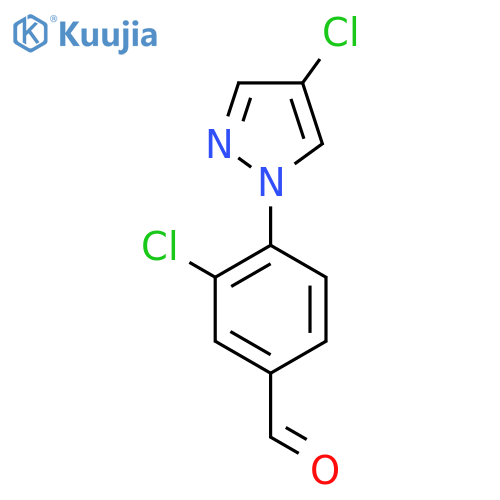 3-Chloro-4-(4-chloro-1h-pyrazol-1-yl)benzaldehyde structure