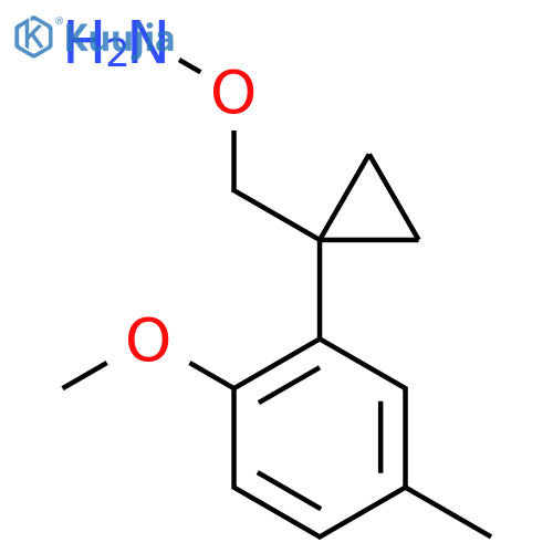 O-{1-(2-methoxy-5-methylphenyl)cyclopropylmethyl}hydroxylamine structure