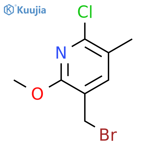 3-(Bromomethyl)-6-chloro-2-methoxy-5-methylpyridine structure