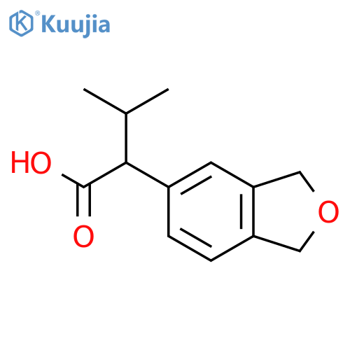 2-(1,3-dihydro-2-benzofuran-5-yl)-3-methylbutanoic acid structure