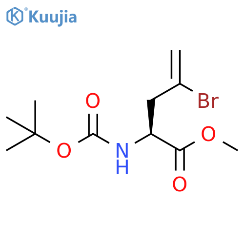 4-Pentenoic acid, 4-bromo-2-[[(1,1-dimethylethoxy)carbonyl]amino]-, methyl ester, (2S)- structure