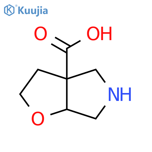 Hexahydro-3aH-furo[2,3-c]pyrrole-3a-carboxylic acid structure