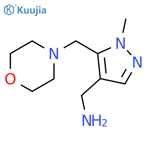 1H-Pyrazole-4-methanamine, 1-methyl-5-(4-morpholinylmethyl)- structure