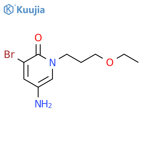 5-amino-3-bromo-1-(3-ethoxypropyl)-1,2-dihydropyridin-2-one structure
