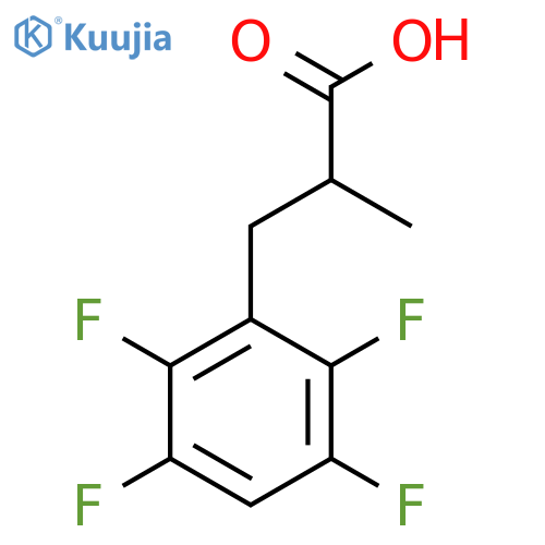 2-methyl-3-(2,3,5,6-tetrafluorophenyl)propanoic acid structure