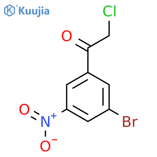 1-(3-bromo-5-nitrophenyl)-2-chloroethan-1-one structure
