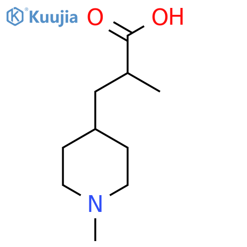 2-Methyl-3-(1-methylpiperidin-4-yl)propanoic acid structure