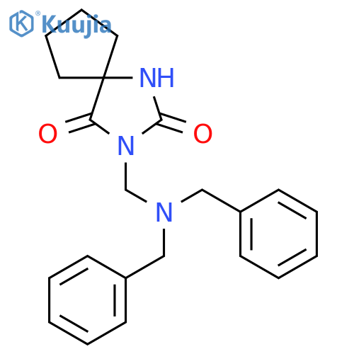 1,3-Diazaspiro[4.4]nonane-2,4-dione, 3-[[bis(phenylmethyl)amino]methyl]- structure