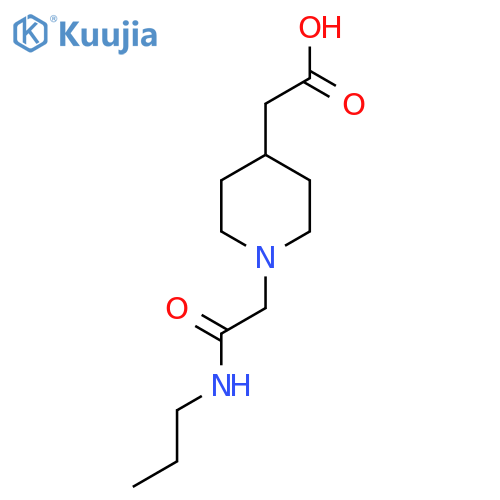 2-{1-[(Propylcarbamoyl)methyl]piperidin-4-yl}acetic acid structure