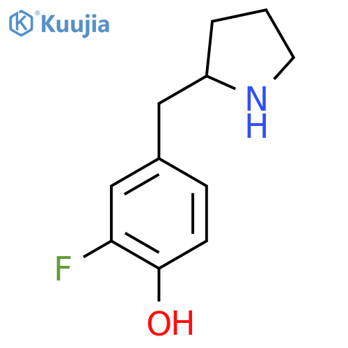 2-fluoro-4-(pyrrolidin-2-yl)methylphenol structure