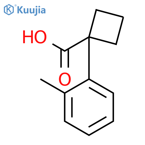1-(2-methylphenyl)cyclobutane-1-carboxylic acid structure