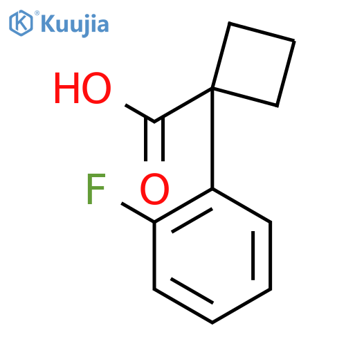1-(2-fluorophenyl)cyclobutane-1-carboxylic acid structure