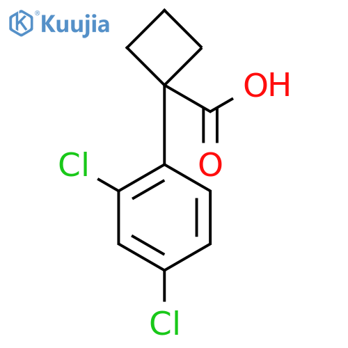 1-(2,4-dichlorophenyl)cyclobutane-1-carboxylic acid structure
