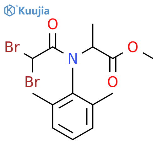 DL-ALANINE, N-(DIBROMOACETYL)-N-(2,6-DIMETHYLPHENYL)-, METHYL ESTER structure
