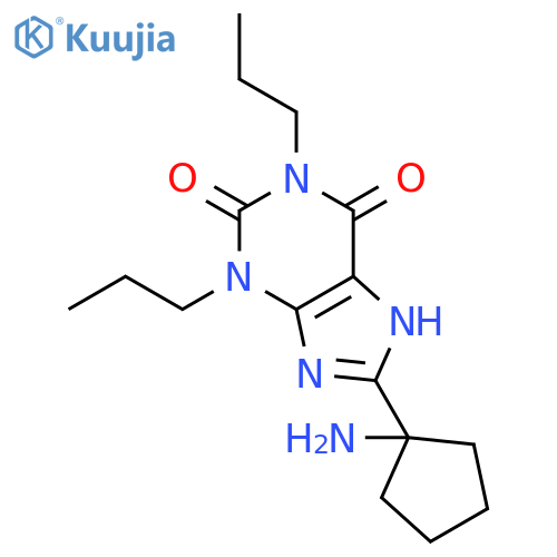 1H-Purine-2,6-dione,8-(1-aminocyclopentyl)-3,9-dihydro-1,3-dipropyl- structure