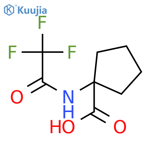 1-[(2,2,2-trifluoroacetyl)amino]cyclopentanecarboxylic acid structure