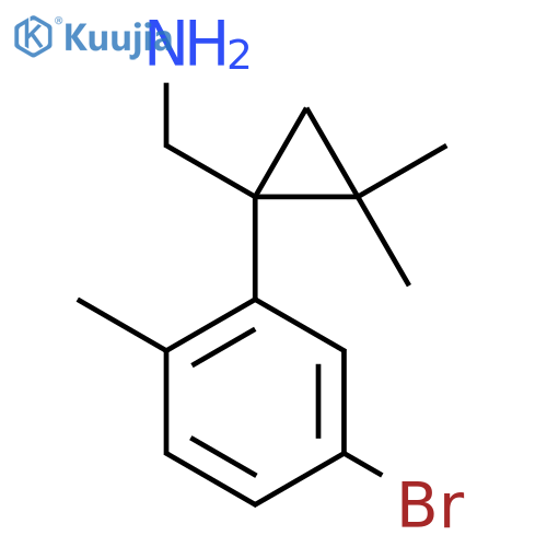 1-(5-bromo-2-methylphenyl)-2,2-dimethylcyclopropylmethanamine structure