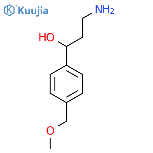 3-amino-1-4-(methoxymethyl)phenylpropan-1-ol structure