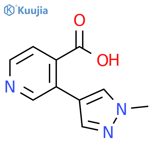 3-(1-methyl-1H-pyrazol-4-yl)pyridine-4-carboxylic acid structure