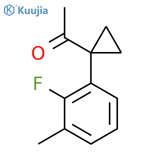 1-1-(2-fluoro-3-methylphenyl)cyclopropylethan-1-one structure