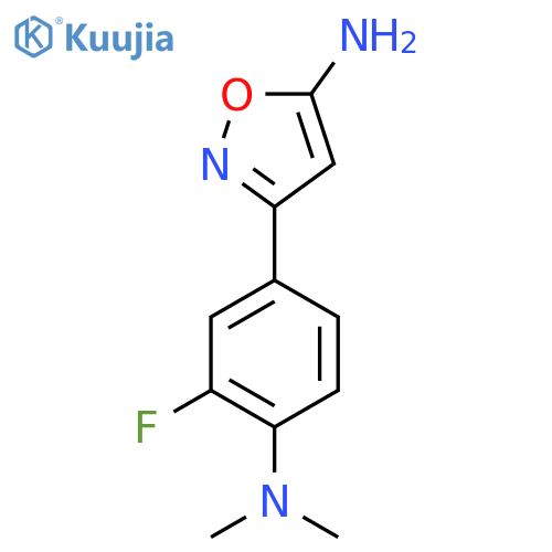 3-4-(dimethylamino)-3-fluorophenyl-1,2-oxazol-5-amine structure