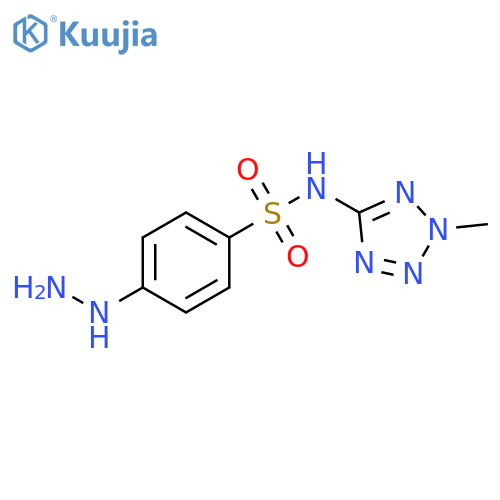 4-hydrazinyl-N-(2-methyl-2H-1,2,3,4-tetrazol-5-yl)benzene-1-sulfonamide structure