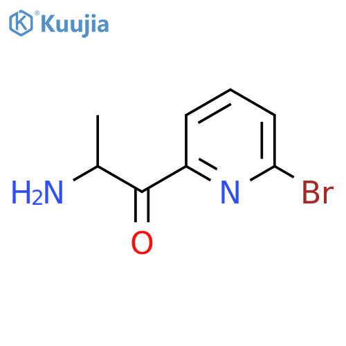 2-amino-1-(6-bromopyridin-2-yl)propan-1-one structure