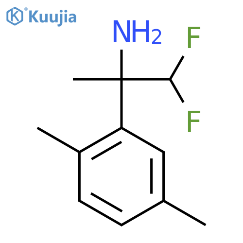 2-(2,5-dimethylphenyl)-1,1-difluoropropan-2-amine structure