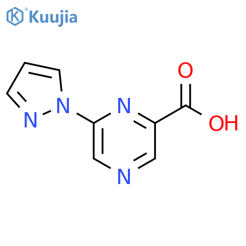 6-(1H-pyrazol-1-yl)pyrazine-2-carboxylic acid structure