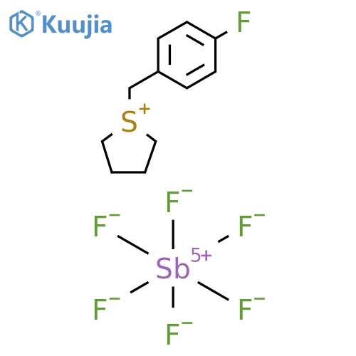 ThiopheniuM, 1-[(4-fluorophenyl)Methyl]tetrahydro-, (OC-6-11)-hexafluoroantiMonate(1-) (9CI) structure