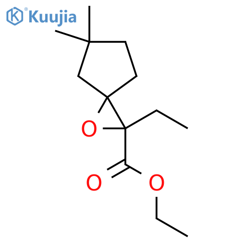 Ethyl 2-ethyl-5,5-dimethyl-1-oxaspiro[2.4]heptane-2-carboxylate structure